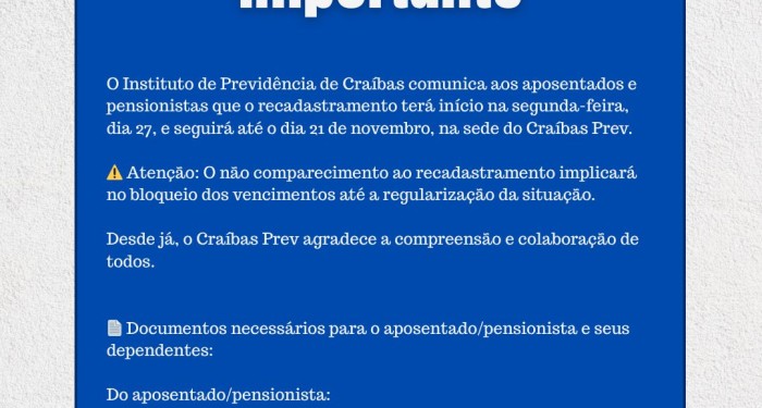 Comunicado Importante